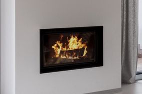 Haard Heatconnect strak en wit 
